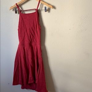 Red open back free people summer dress